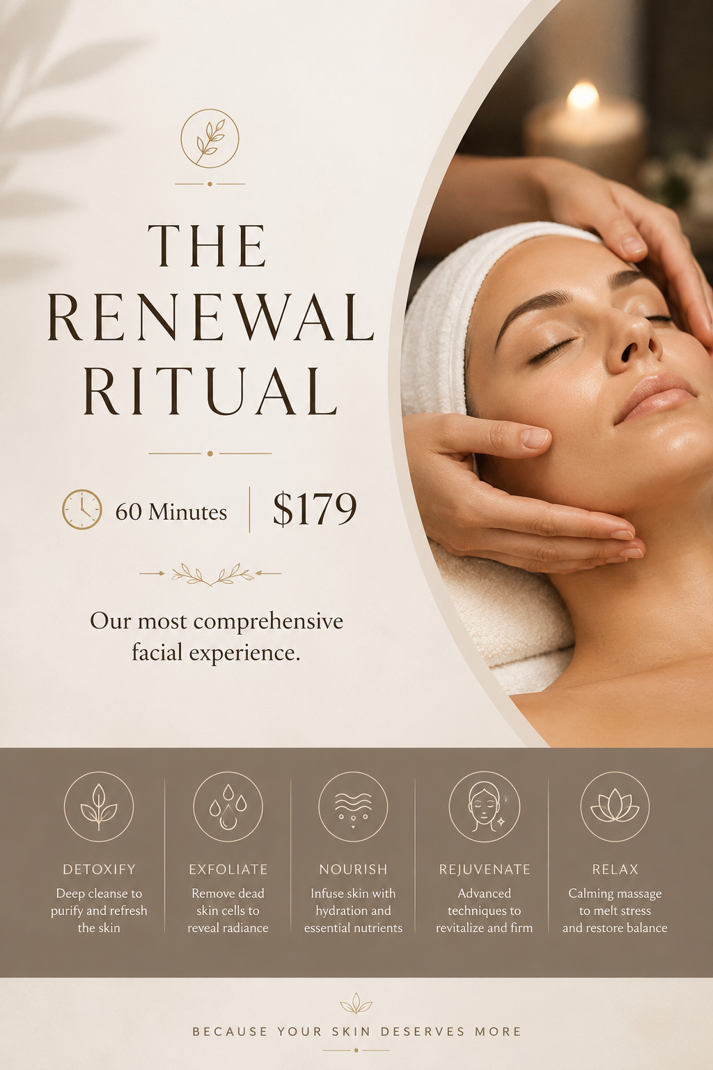 a women enjoying DAP Facial
